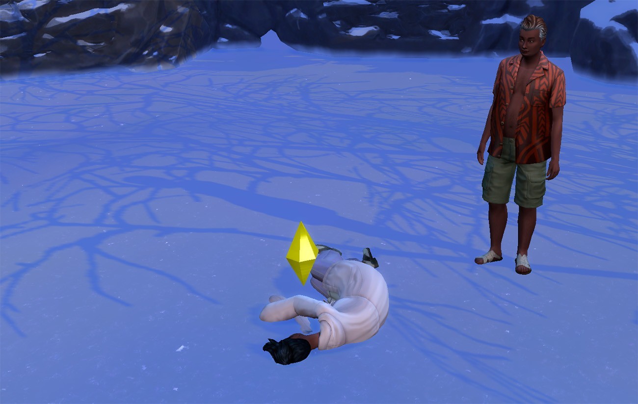 Death by Falling from a Height the sims 4