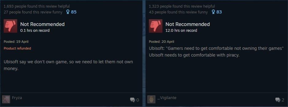 examples of negative reviews