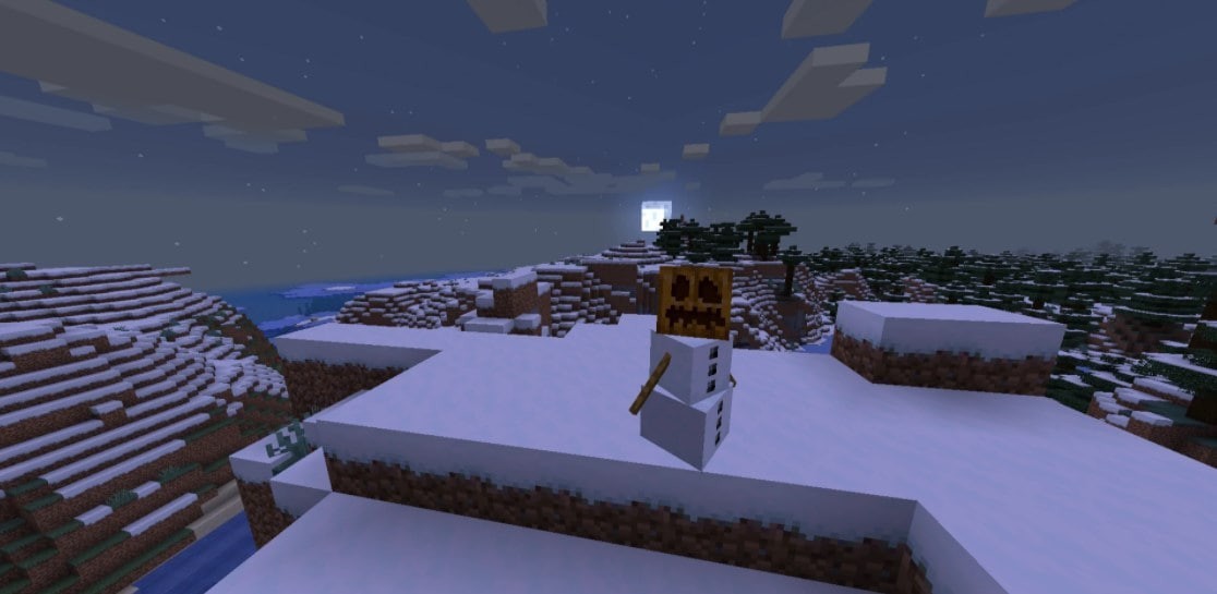 How to make a snowman in Minecraft