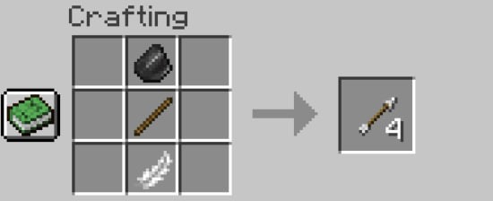 How to make an arrow in Minecraft