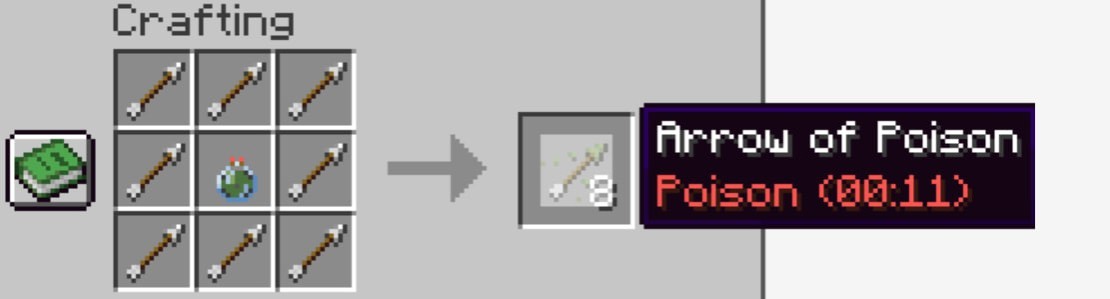 How to make tipped arrows in Minecraft