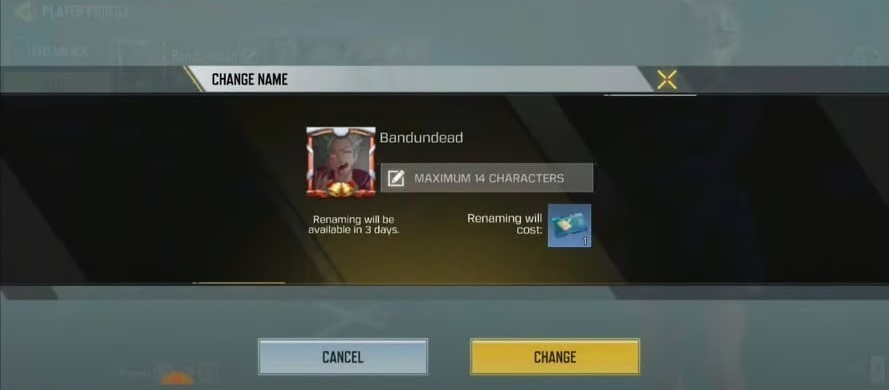 How to change a nickname in CoD Mobile