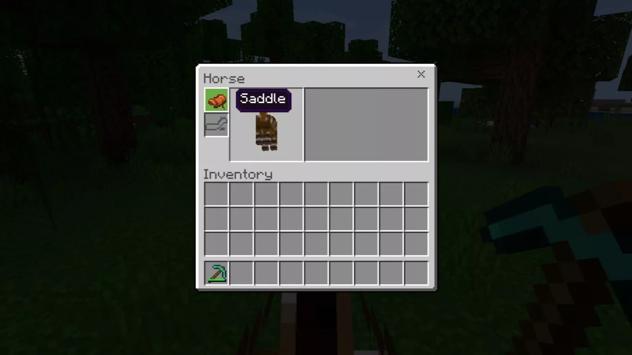 taming a Minecraft horse