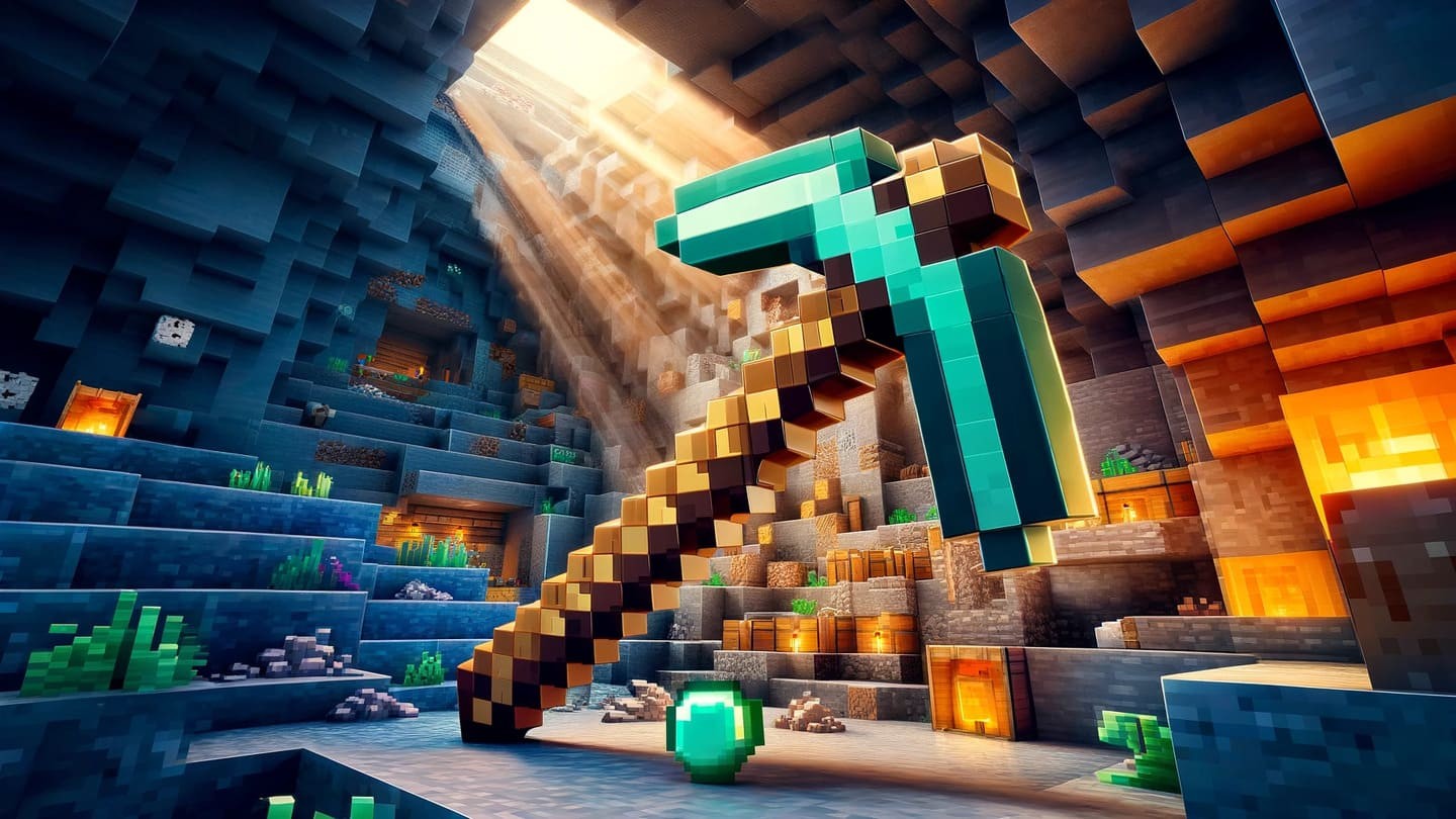 The long Minecraft path from wood to diamond an adventures with a pickaxe