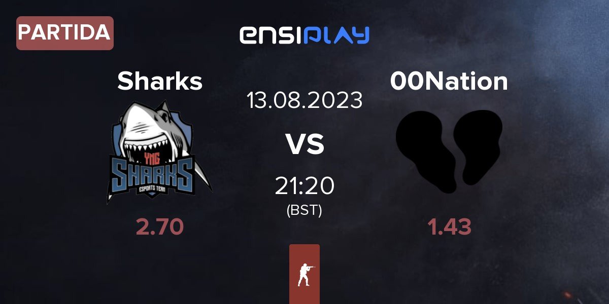 Partida Sharks Esports Sharks vs 00Nation | 13.08