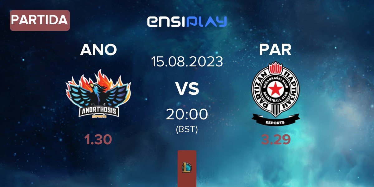 Partida Anorthosis Famagusta Esports ANO vs Partizan Esports PAR | 15.08