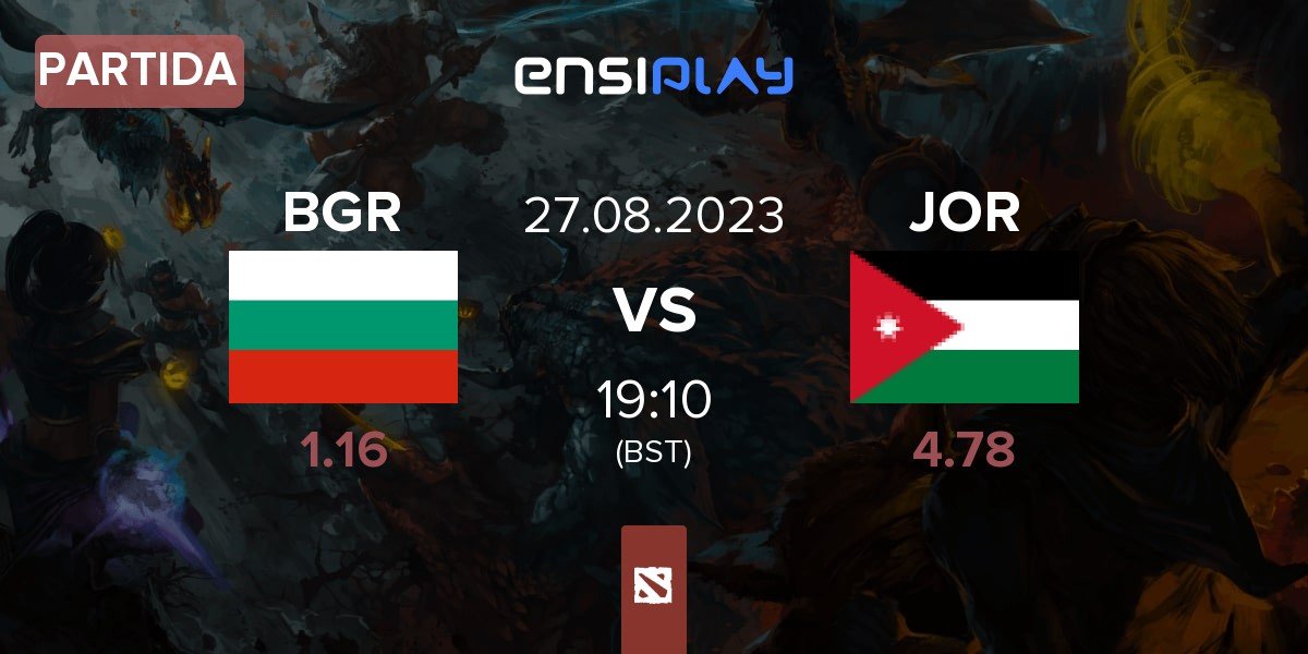 Partida Bulgaria BGR vs Jordan JOR | 27.08