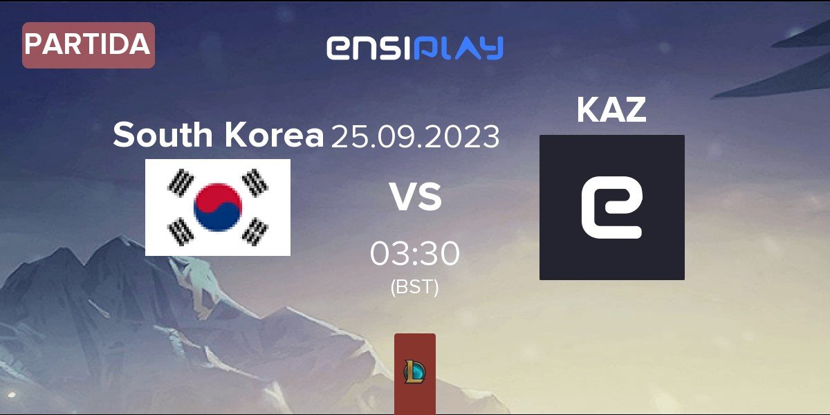 Partida South Korea vs Kazakhstan KAZ | 25.09