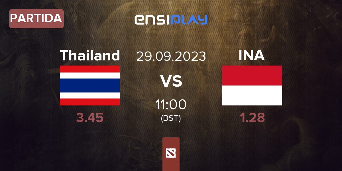Partida Thailand vs Indonesia INA | 29.09
