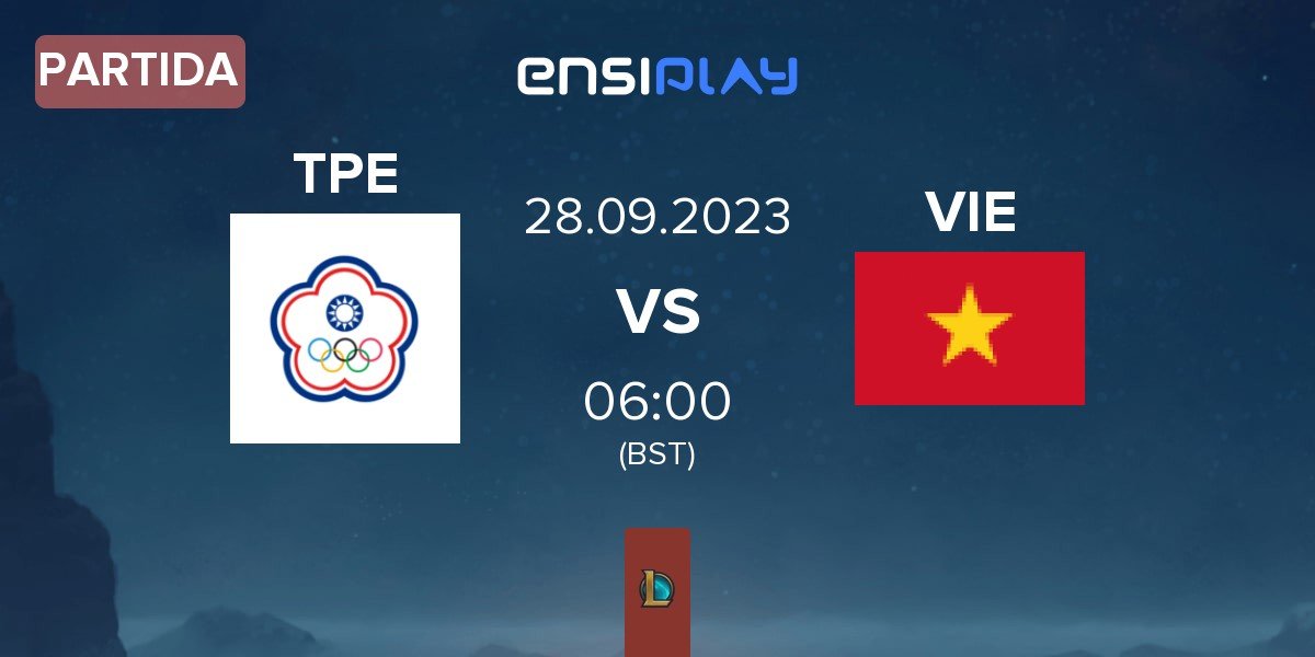 Partida Chinese Taipei TPE vs Vietnam VIE | 28.09
