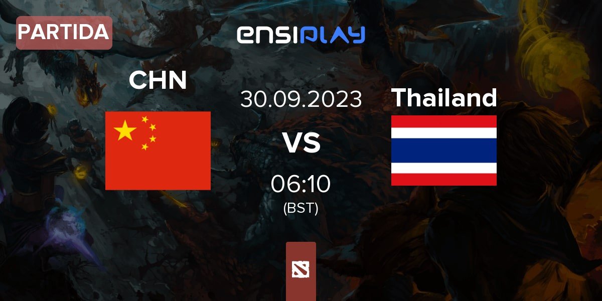 Partida China CHN vs Thailand | 30.09