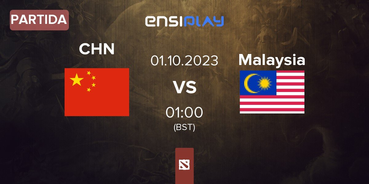 Partida China CHN vs Malaysia | 01.10