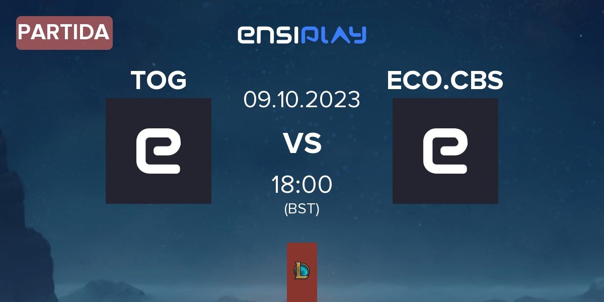 Partida TeamOrangeGaming TOG vs ESports Cologne CBS ECO.CBS | 09.10