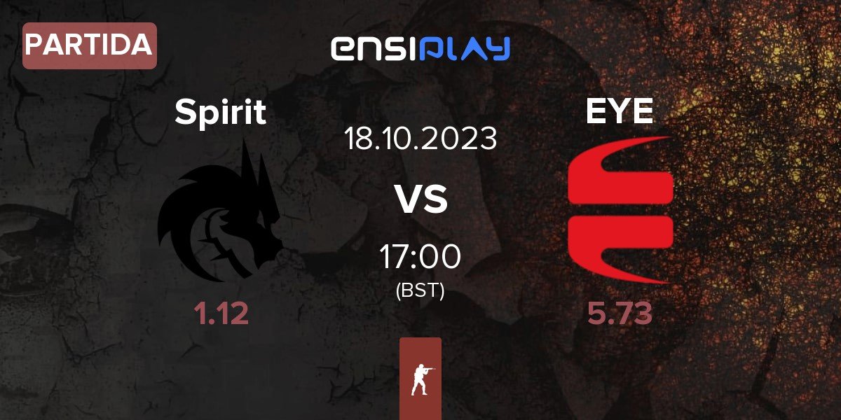 Partida Team Spirit Spirit vs EYEBALLERS EYE | 18.10
