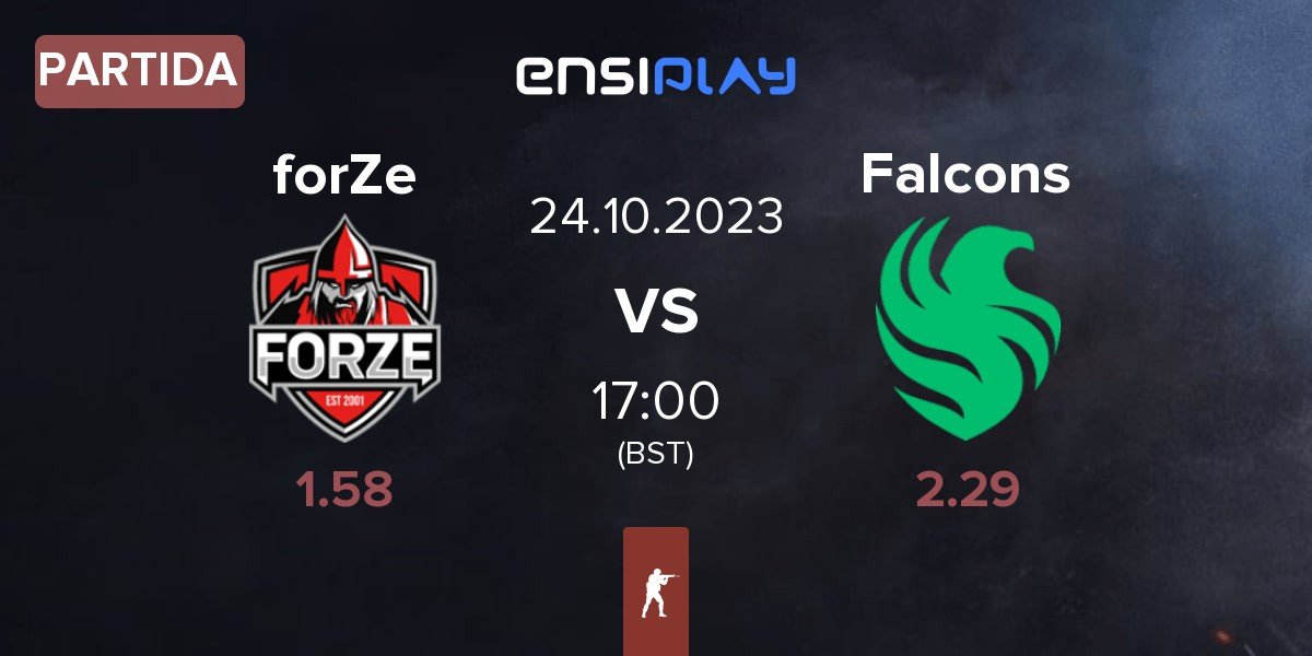 Partida FORZE Esports forZe vs Team Falcons Falcons | 24.10