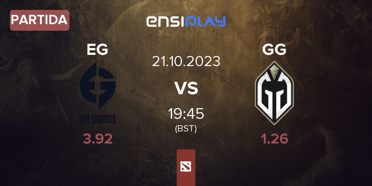 Partida Evil Geniuses EG vs Gaimin Gladiators GG | 21.10