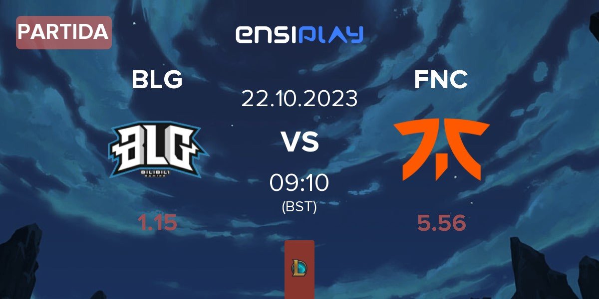Partida Bilibili Gaming BLG vs Fnatic FNC | 22.10