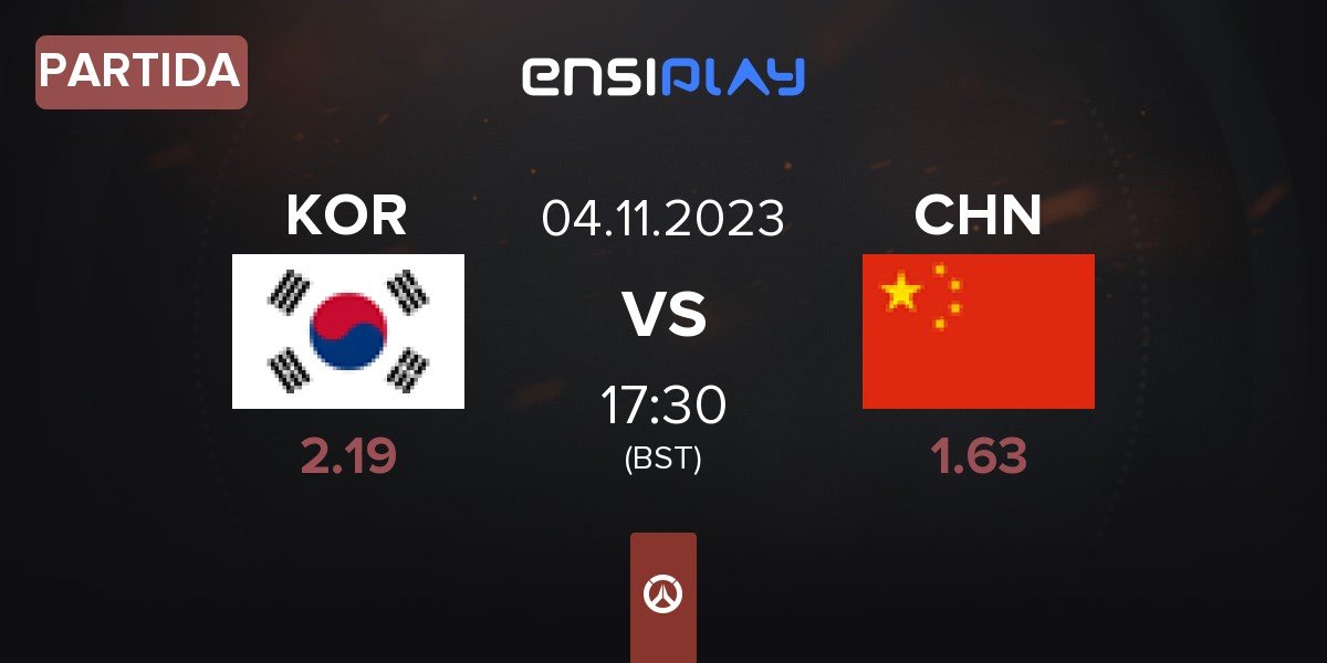 Partida South Korea KOR vs China CHN | 04.11