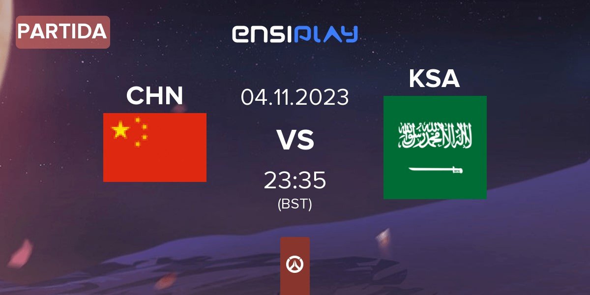 Partida China CHN vs Saudi Arabia KSA | 04.11