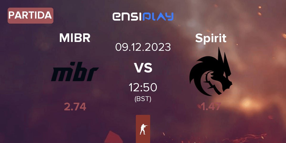Partida Made in Brazil MIBR vs Team Spirit Spirit | 09.12