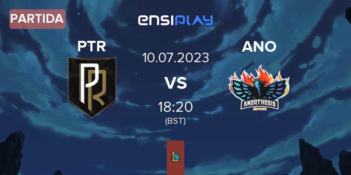Partida Pentagon Rejects PTR vs Anorthosis Famagusta Esports ANO | 10.07