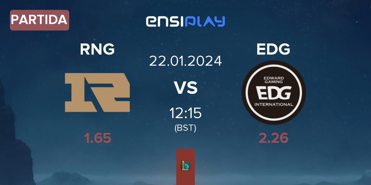 Partida Royal Never Give Up RNG vs EDward Gaming EDG | 22.01