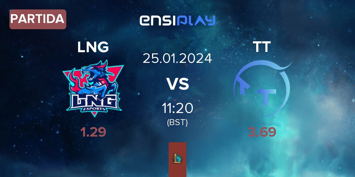 Partida LNG Esports LNG vs ThunderTalk Gaming TT | 25.01