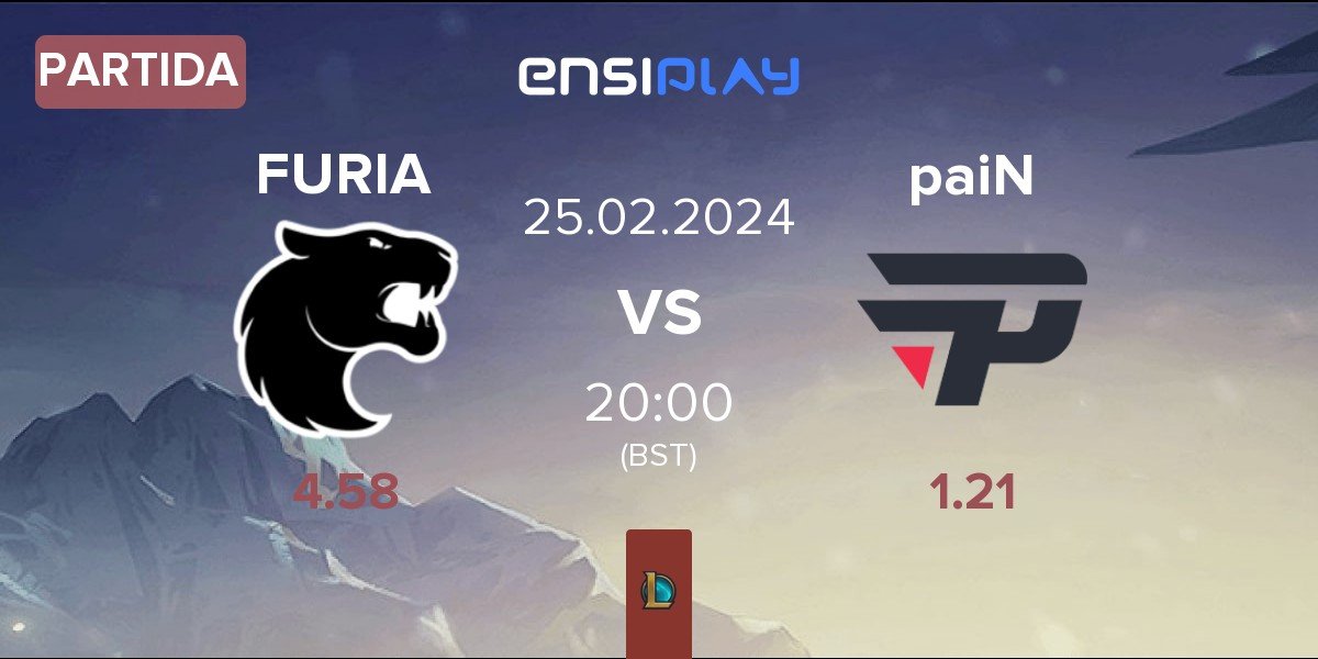 Partida FURIA Esports FURIA vs paiN Gaming paiN | 25.02