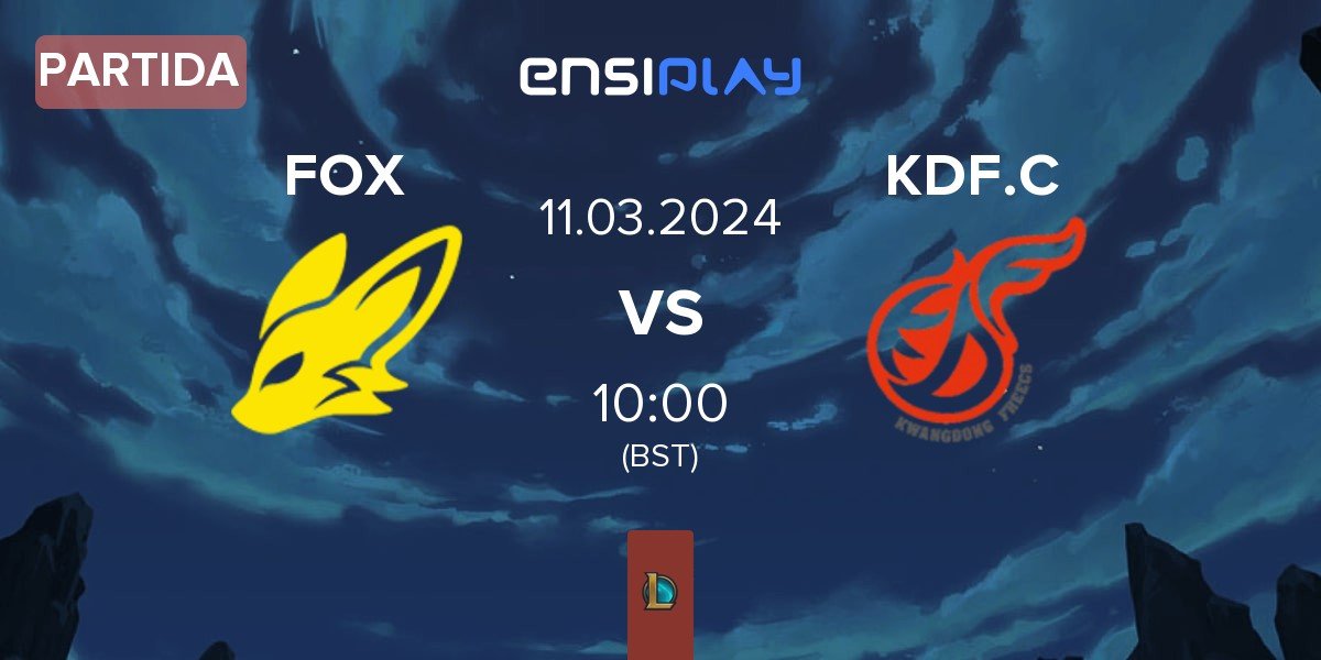 Partida FearX Youth FOX vs Kwangdong Freecs Challengers KDF.C | 11.03