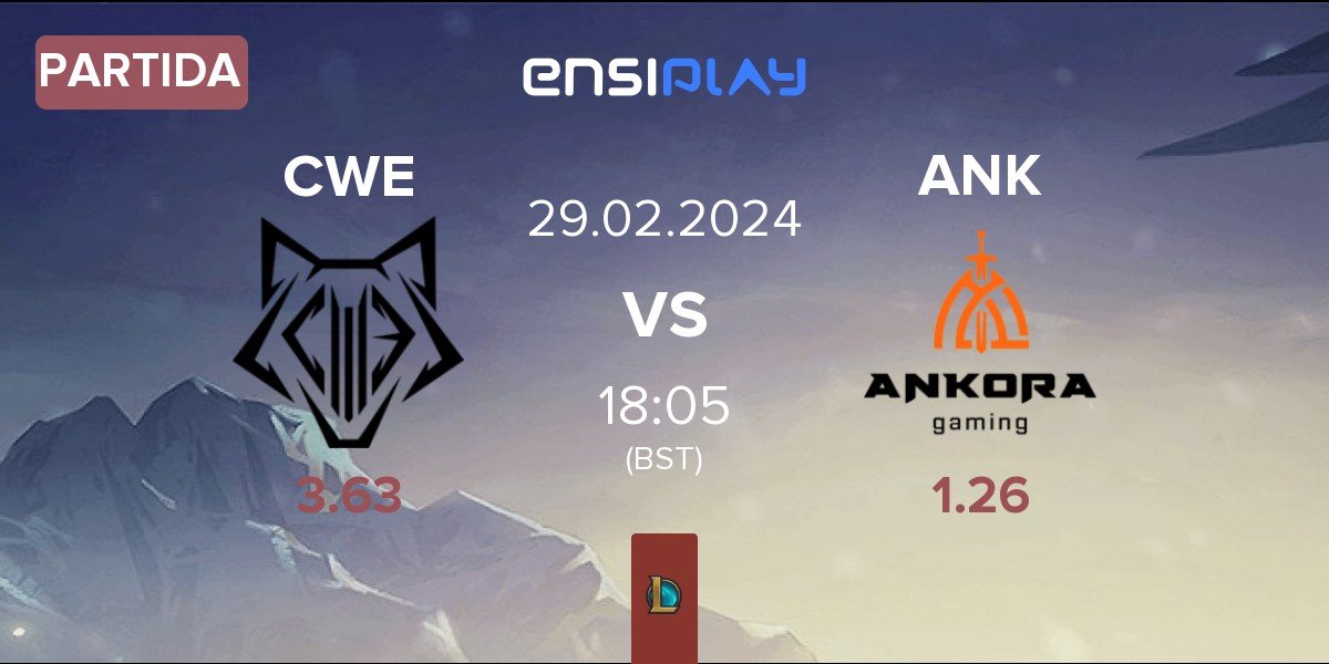 Partida Cyber Wolves CWE vs Ankora Gaming ANK | 29.02