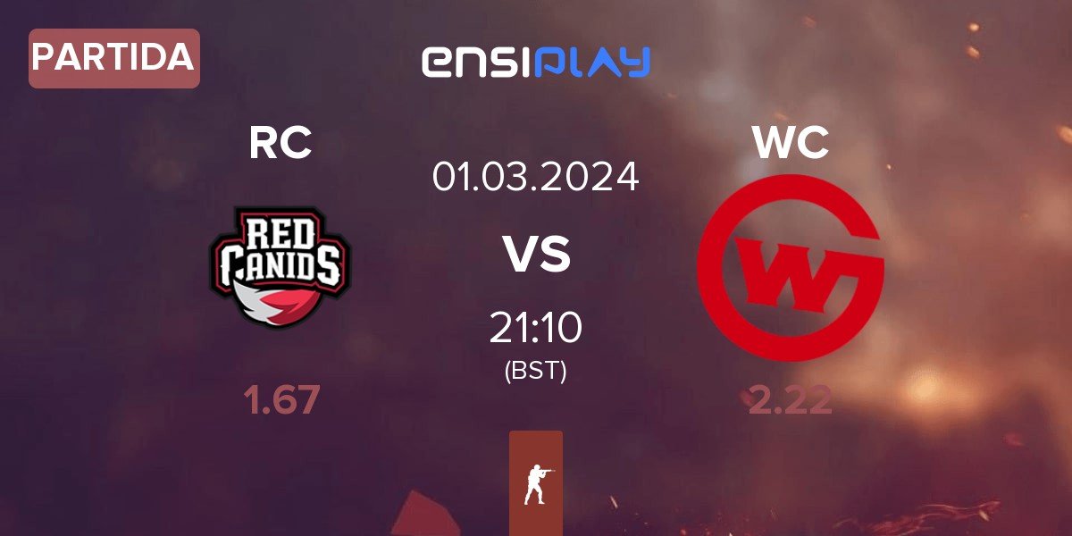 Partida Red Canids RC vs Wildcard Gaming WC | 01.03