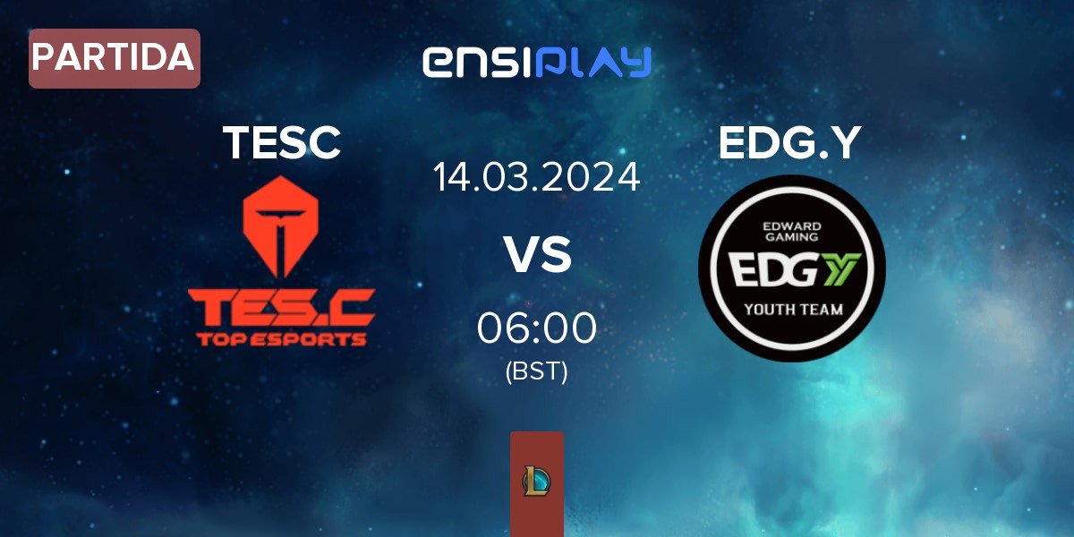 Partida Top Esports Challenger TESC vs Edward Gaming Youth Team EDG.Y | 14.03