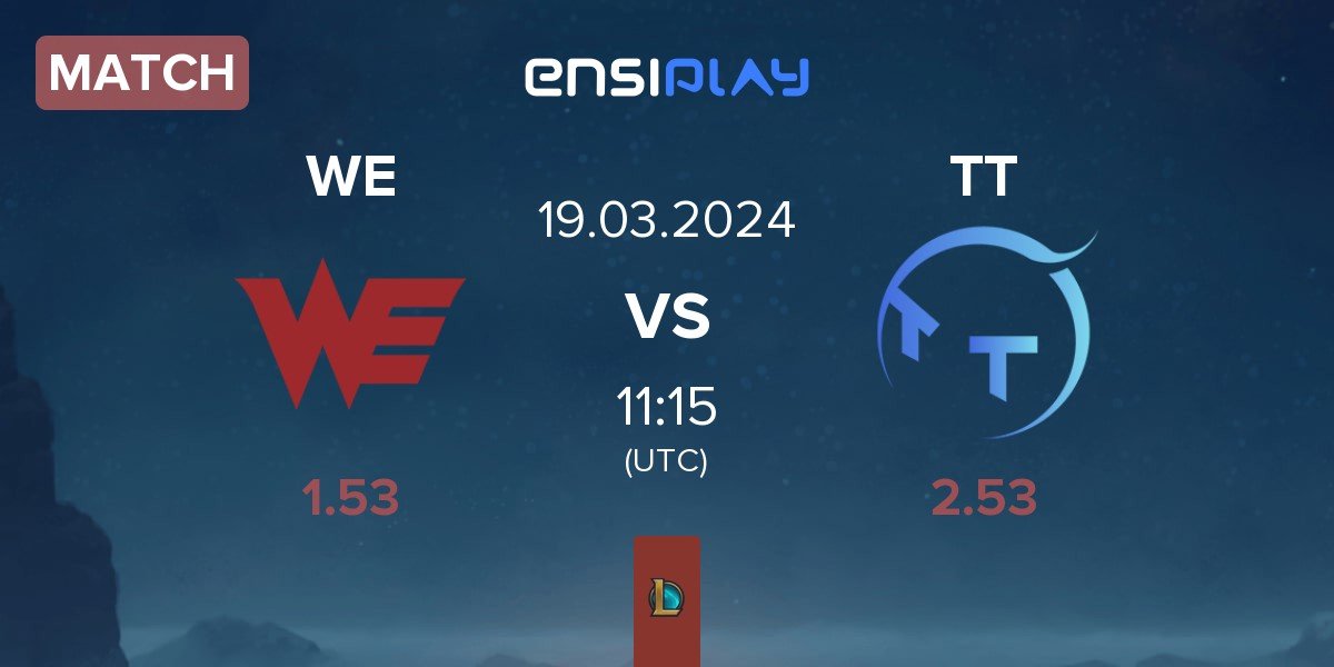 Match Team WE WE vs ThunderTalk Gaming TT | 19.03