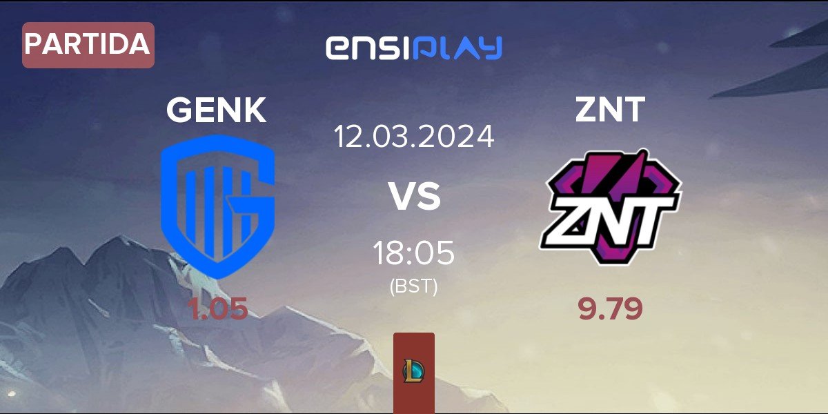 Partida KRC Genk Esports GENK vs ZennIT ZNT | 12.03