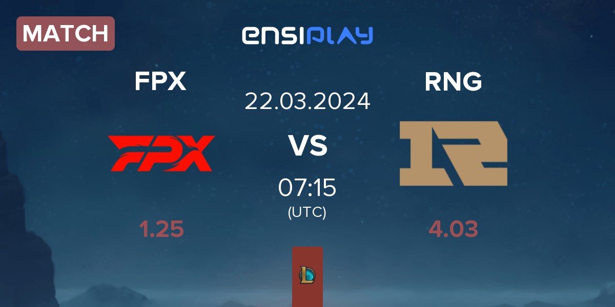 Match FunPlus Phoenix FPX vs Royal Never Give Up RNG | 22.03