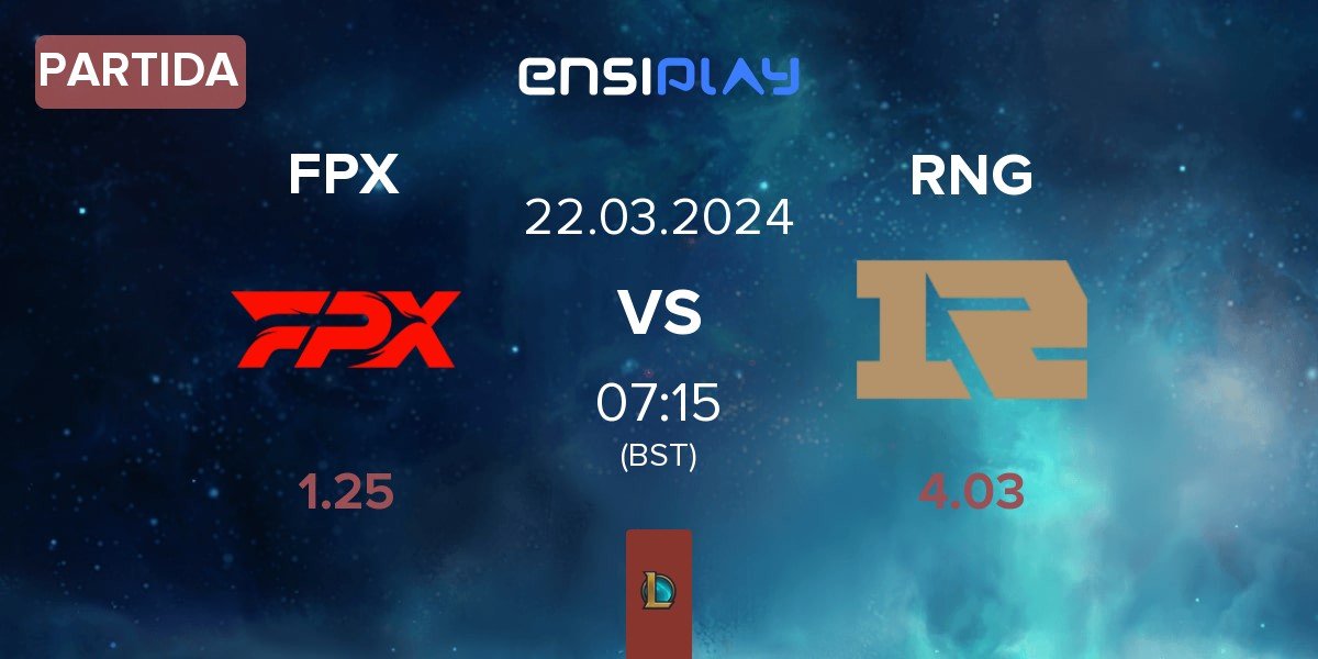 Partida FunPlus Phoenix FPX vs Royal Never Give Up RNG | 22.03
