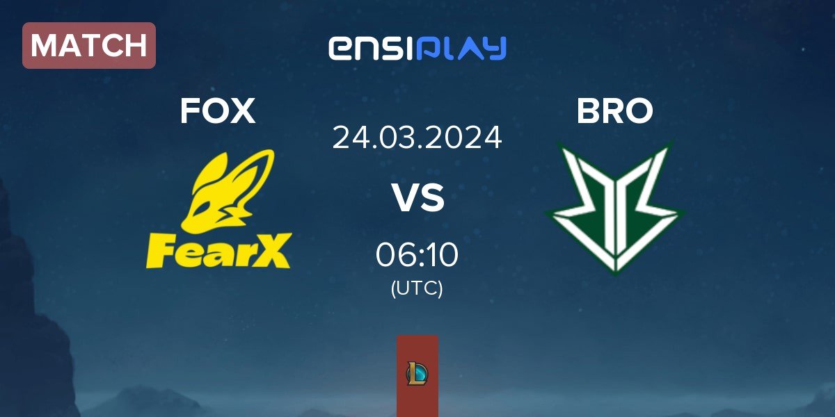 Match FearX FOX vs OKSavingsBank BRION BRO | 24.03