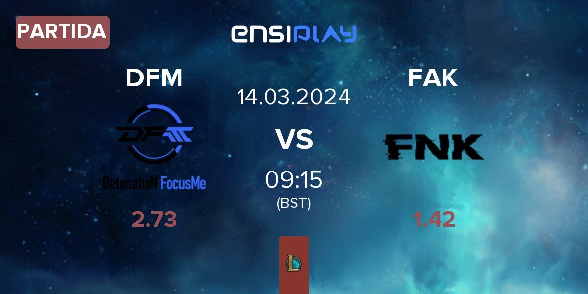 Partida DetonatioN FocusMe DFM vs Frank Esports FAK | 14.03
