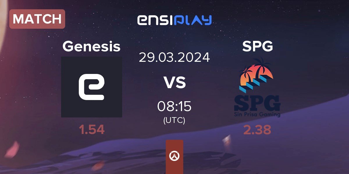 Match Genesis vs Sin Prisa Gaming SPG | 29.03