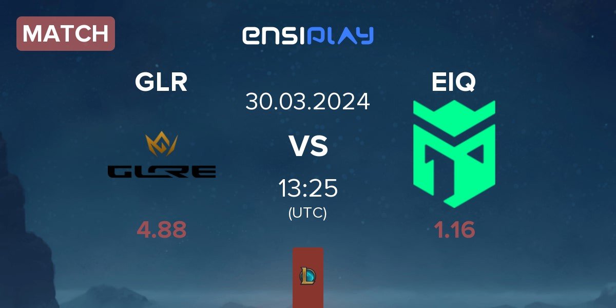 Match GLORE GLR vs Entropiq EIQ | 30.03