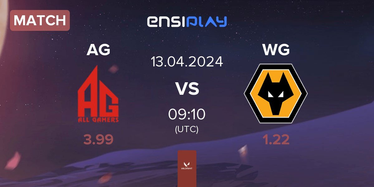 Match ALL GAMERS AG vs Wolves Esports WG | 13.04