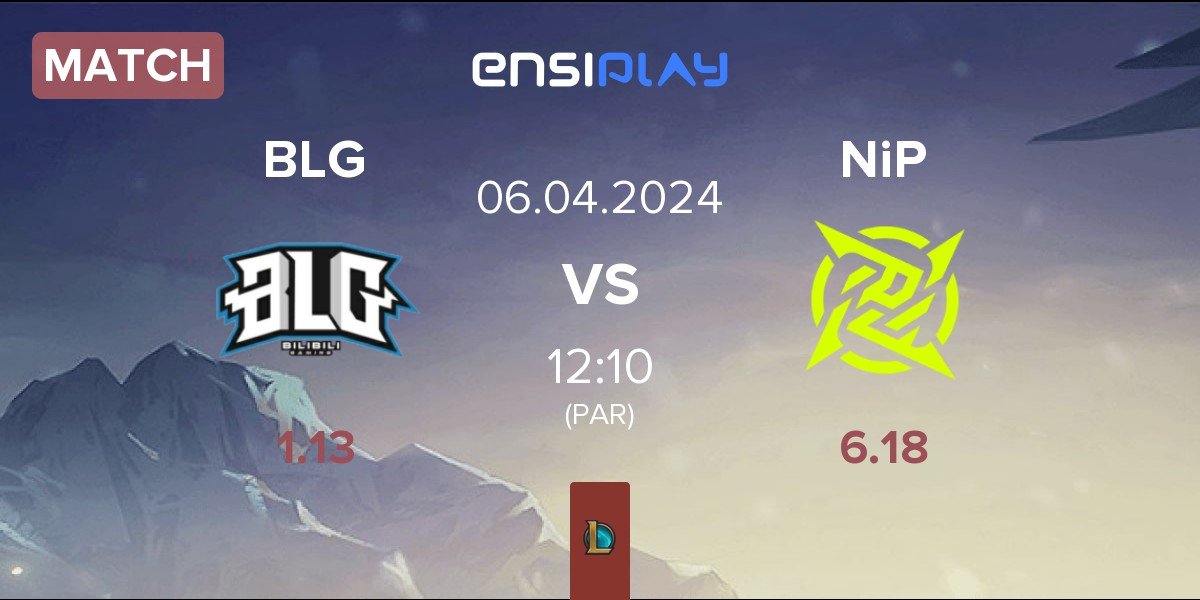 Match Bilibili Gaming BLG vs Ninjas In Pyjamas NiP | 06.04