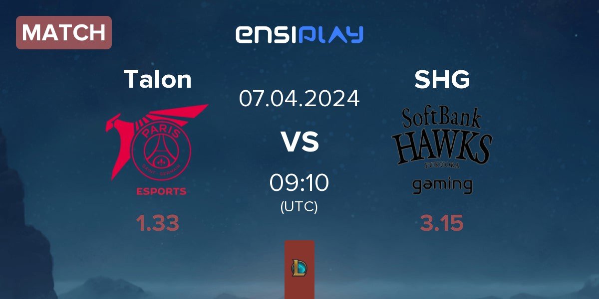 Match PSG Talon Talon vs Fukuoka SoftBank Hawks gaming SHG | 07.04