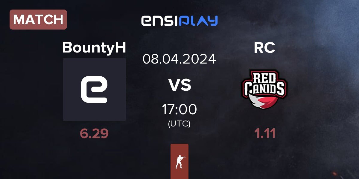Match Bounty Hunters BountyH vs Red Canids RC | 08.04