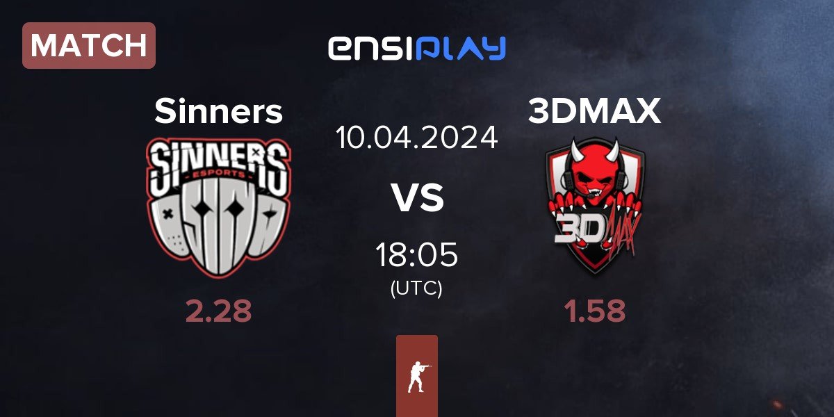 Match Sinners Esports Sinners vs 3DMAX | 10.04