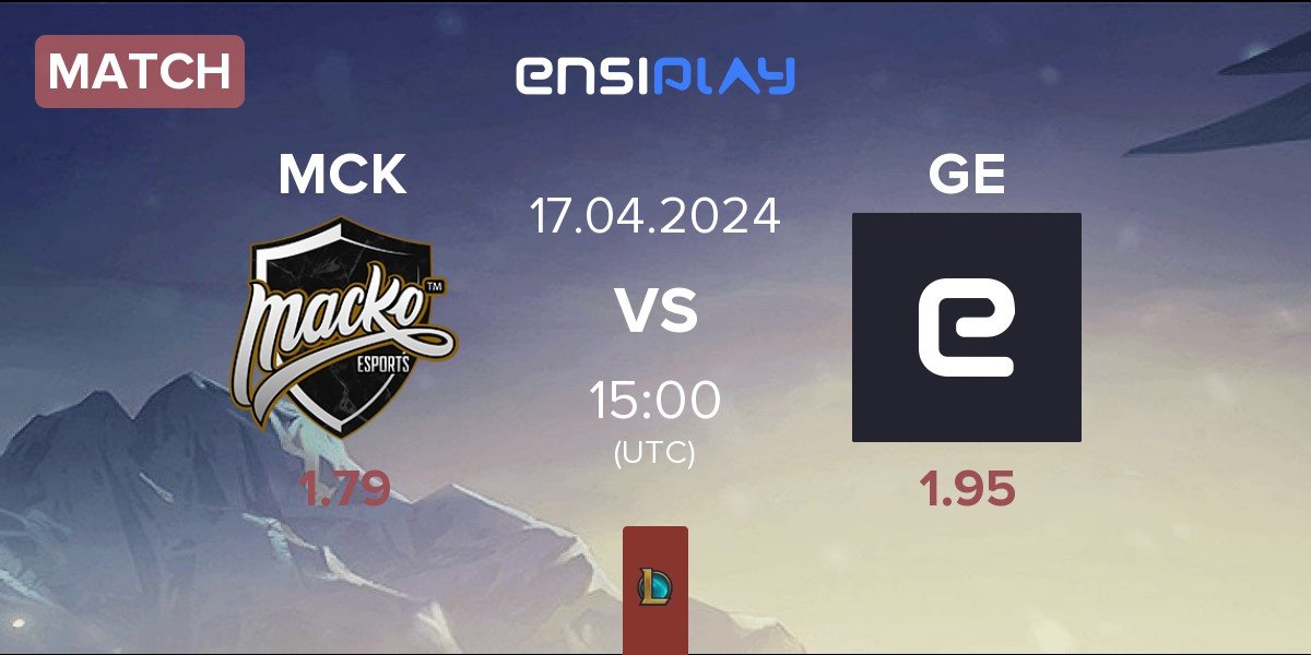 Match Macko Esports MCK vs Geekay Esports GK | 17.04
