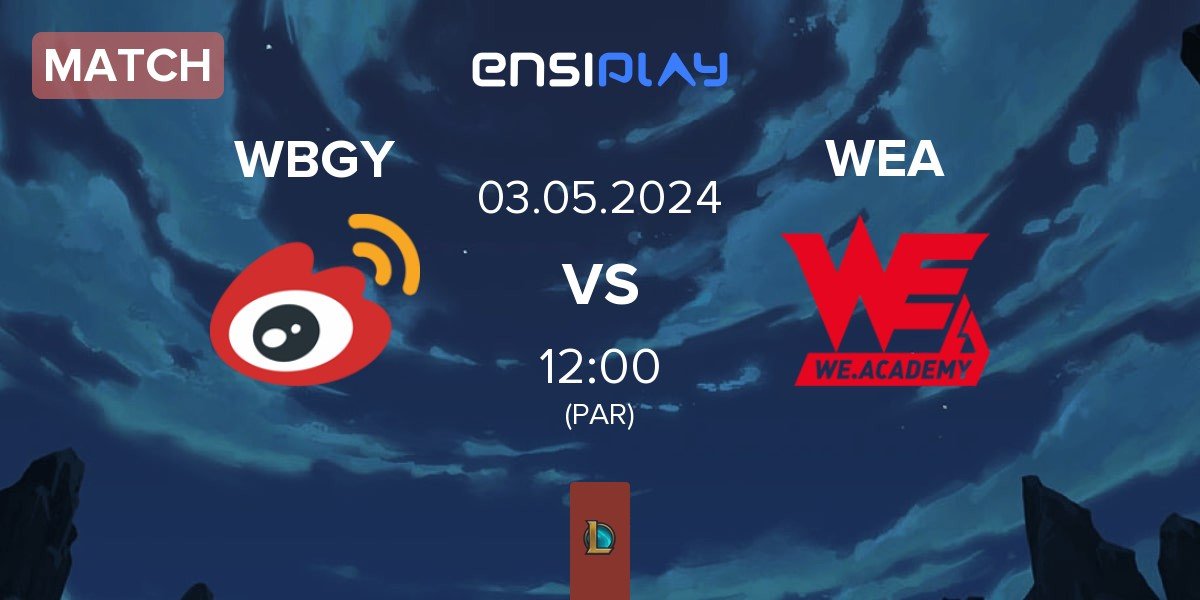 Match Weibo Gaming Youth Team WBGY vs Team WE Academy WEA | 03.05