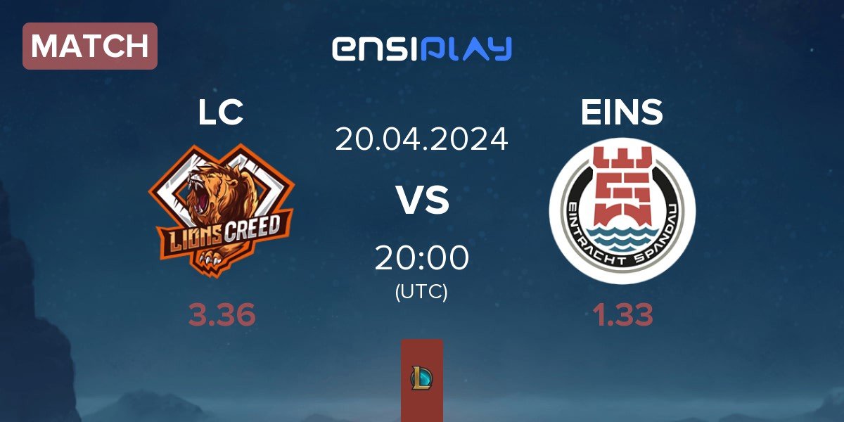 Match LionsCreed LC vs Eintracht Spandau EINS | 20.04