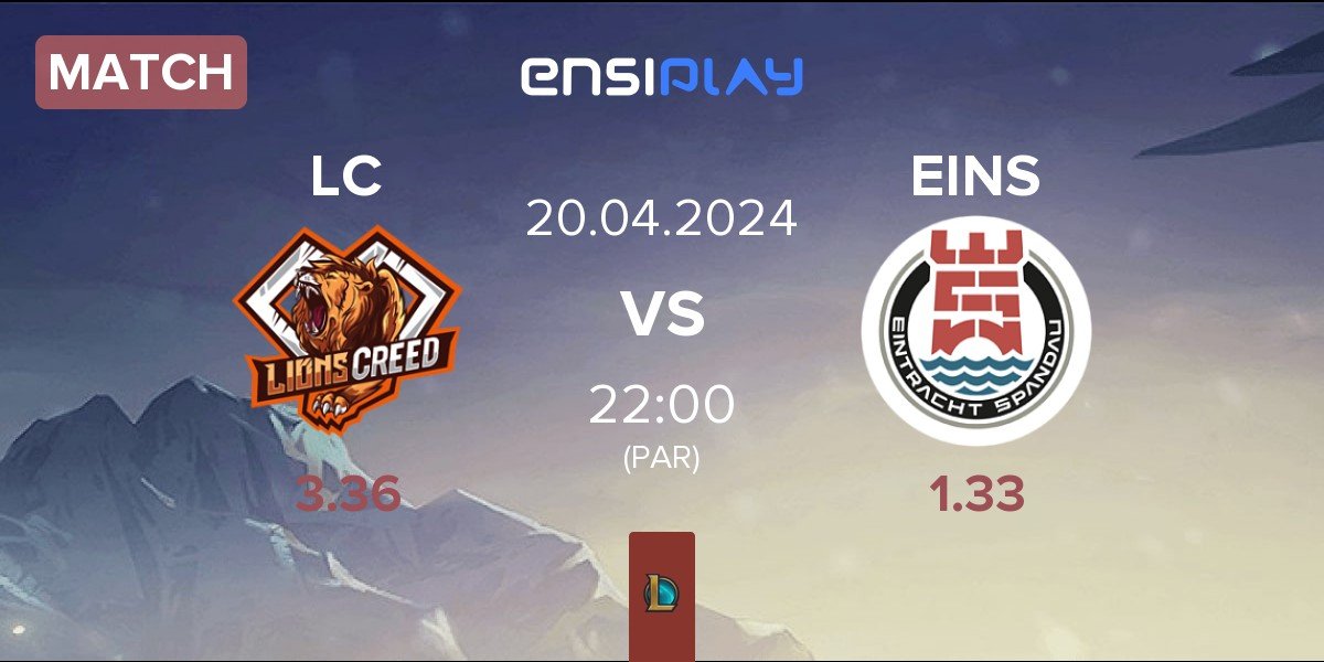 Match LionsCreed LC vs Eintracht Spandau EINS | 20.04