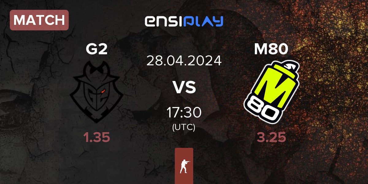 Match G2 Esports G2 vs M80 | 28.04